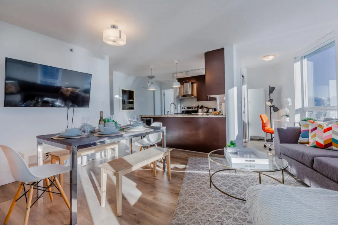 An open-concept layout that flows effortlessly — enjoy cooking, dining, and relaxing in one beautifully connected modern space filled with natural light and thoughtful design.