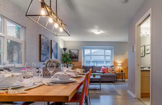 Enjoy gathering around the dining table to share meals and make memories with family and friends during your stay.