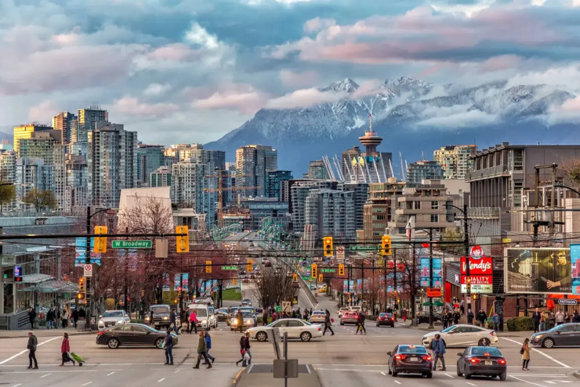 The vibrant Mount Pleasant and Broadway area is just a 30–45 minute drive away, offering an eclectic mix of local cafés, boutiques, and city energy framed by Vancouver’s stunning mountain backdrop.