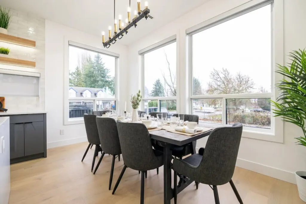 Gather for memorable meals in this elegant open-concept dining area with seating for eight. Thoughtfully designed for both style and comfort, it’s the perfect space to connect and share moments during your stay.