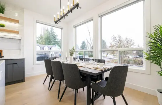 Gather for memorable meals in this elegant open-concept dining area with seating for eight. Thoughtfully designed for both style and comfort, it’s the perfect space to connect and share moments during your stay.