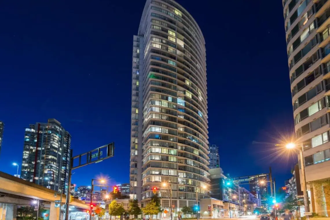 Immerse yourself in the vibrant energy of downtown Vancouver — with city lights, modern architecture, and urban convenience just steps from your suite.