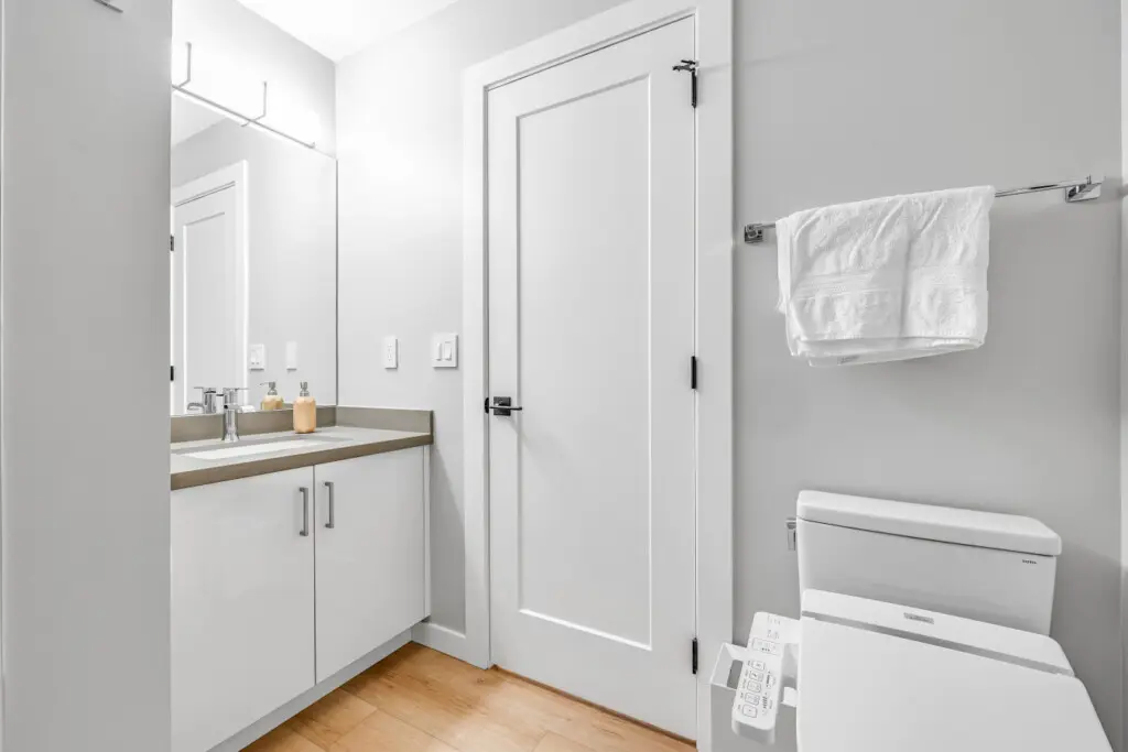 A bright, spa-like bathroom designed for both function and relaxation — a calming space to refresh, recharge, and enjoy a little quiet luxury every day.