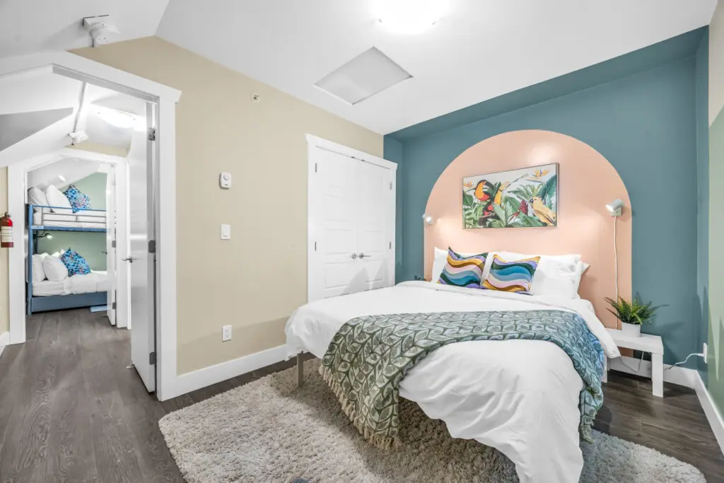 Tranquil 2nd bedroom with a Queen bed and soft, plush bedding—ideal for a restful night’s sleep.