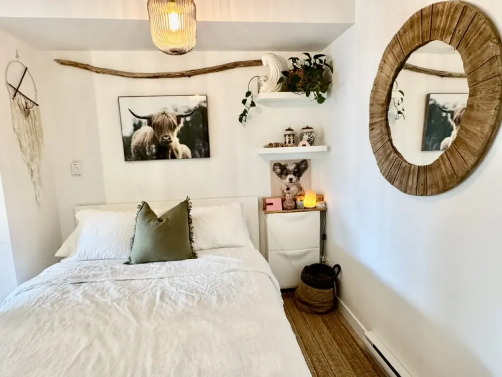 Cozy corner vibes. A serene retreat filled with natural light, greenery, and personal touches that make it feel like home.