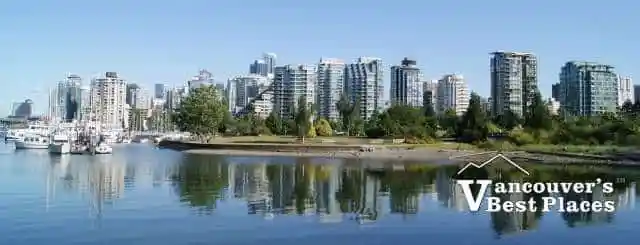 Where to Stay in Vancouver: Coal Harbour from Stanley Park